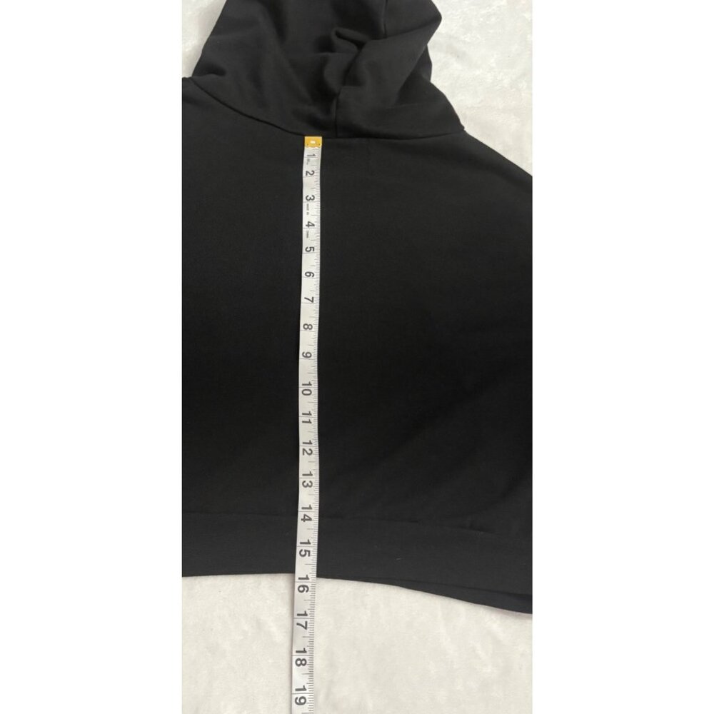 Rue21 Y2K Black Cropped "Princess" Hoodie Modern Streetwear Junior XL - Picture 10 of 14